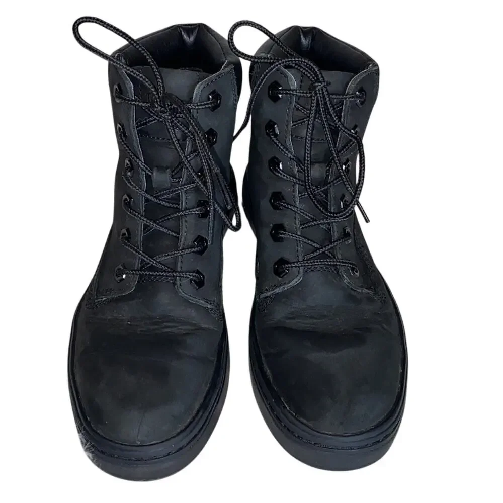 Timberland Black Londyn Leather Lace Up Sneakers 6